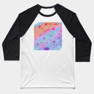 Pink purple watercolor abstract art Baseball T-Shirt